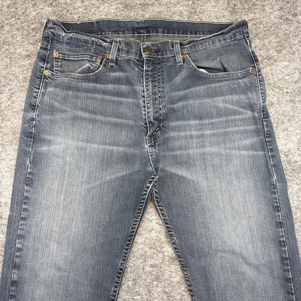 Levi's 505 jeans mens 36x30 Navarro blue stretch denim straight leg Levi Strauss